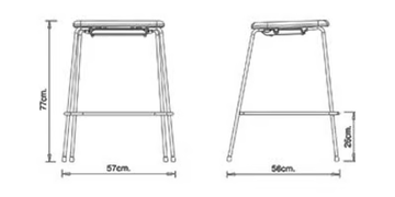 FLINT 549M - Fabric stool with footrest by Et al. - view 3
